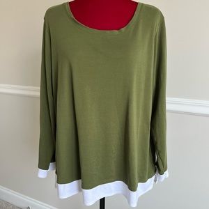 Isaac Mizrahi Pima cotton layered top